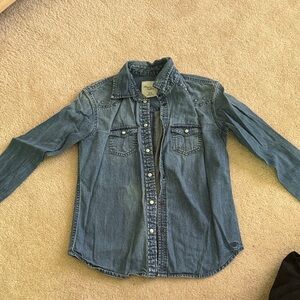 American Eagle Outfitters Blue Button Down Shirt